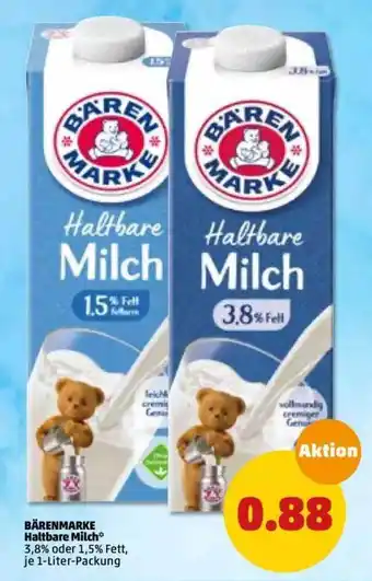 PENNY Bärenmarke Haltbare Milch 1L Angebot