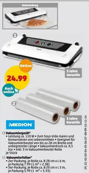 PENNY Medion Vakuumiegerät Angebot