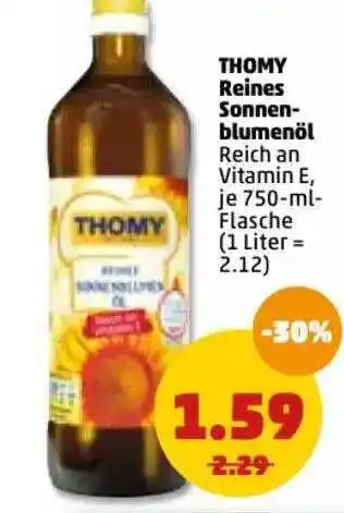 PENNY Thomy Reines Sonnenblumenöl 750ml Angebot