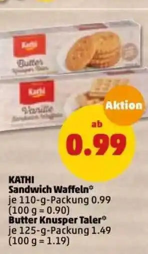 PENNY Kathi Sandwich Waffeln Oder Butter Knusper Taler Angebot