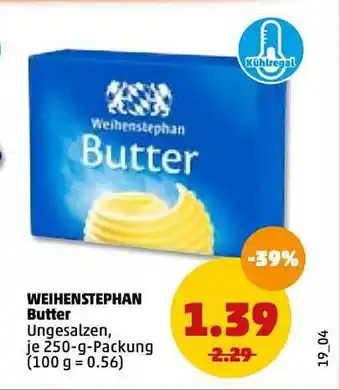 PENNY Weihenstephan Butter 250g Angebot