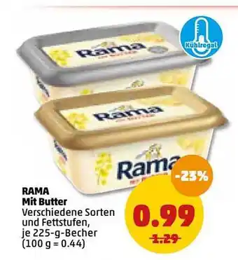 PENNY Rama Mit Butter 225g Becher Angebot