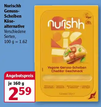 Globus Nurischh Genuss Scheiben Käsealternative 160g Angebot