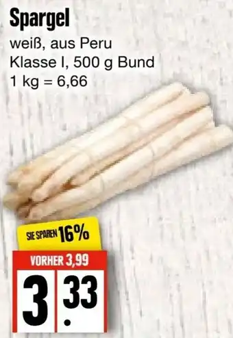 Edeka Frischemarkt Spargel Weiß 500g Bund Angebot