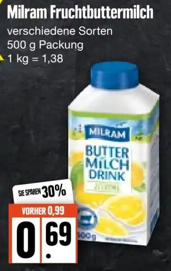 Edeka Frischemarkt Milram Fruchtbuttermilch 500g Packung Angebot