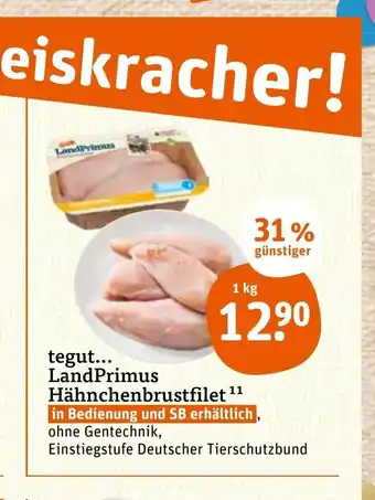 tegut Tegut. LandPrimus Hahnchenbrustfilet 1 kg Angebot