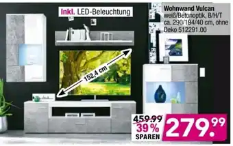 Möbel Boss Wohnwand Vulcan Angebot