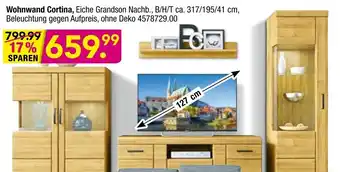 Möbel Boss Wohnwand Cortina Angebot