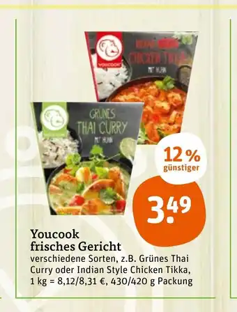 tegut Youcook frisches Gericht 430 g Angebot