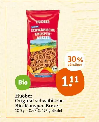 tegut Huober Original schwabische Bio-Knusper-Brezel 175 g Angebot