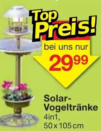 Jawoll Solar Vogeltränke 4in1, 50x105 cm Angebot