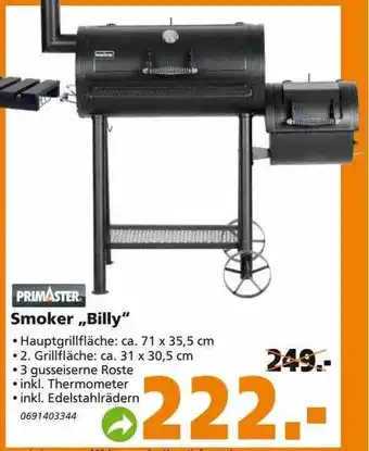 Globus Baumarkt Primaster Smoker „billy“ Angebot