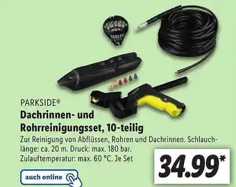 Lidl Parkside Dachrinnen Und Rohrrreinigungsset, 10-teilig Angebot