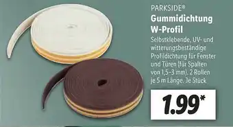 Lidl Parkside Gummidichtung W-profil Angebot