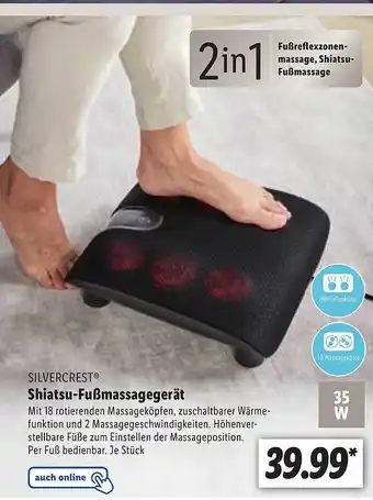 Lidl Silvercrest Shiatsu-fußmassagegerät Angebot