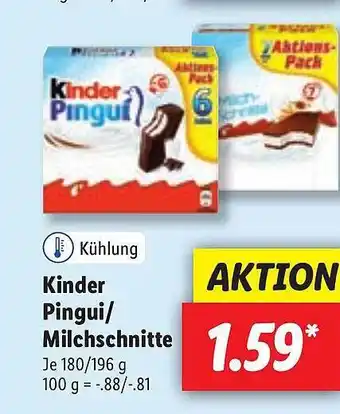 Lidl Kinder Pingui Oder Milchschnitte Angebot