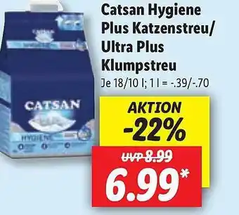 Lidl Catsan Hygiene Plus Katenstreu Oder Ultra Plus Klumpstreu Angebot