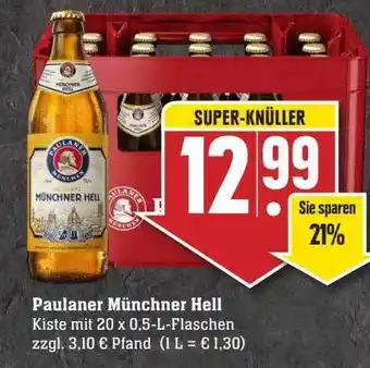 Scheck-in-Center Paulaner Münchner Hell Angebot