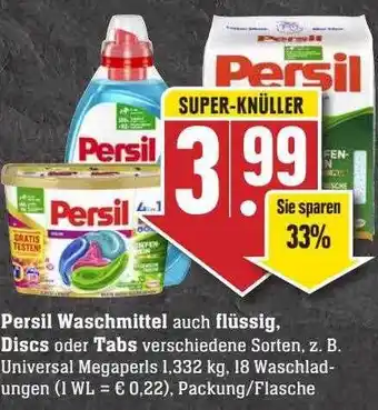 Scheck-in-Center Persil Waschmittel Auch Flüssig, Discs Oder Tabs Angebot