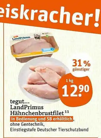 tegut Tegut Landprimus Hähnchenbrustfilet Angebot