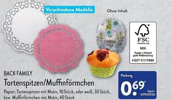 Aldi Nord Back Family Tortenspitzen Oder Muffinförmchen Angebot