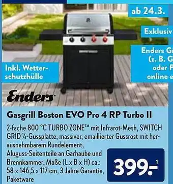 Aldi Nord Enders Gasgrill Boston Evo Pro 4 Rp Turbo II Angebot