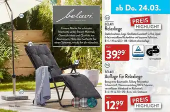 Aldi Nord Belavi Relaxliege Oder Auflage Für Relaxliege Angebot