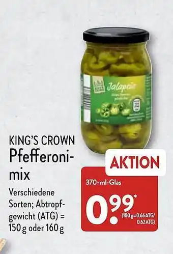 Aldi Nord King's Crown Pfefferonimix Angebot