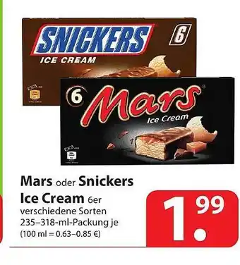 Famila Nord Ost Mars Oder Snickers Ice Cream Angebot