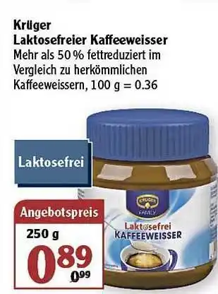 Globus Krüger Laktosefreier Kaffeeweisser Angebot