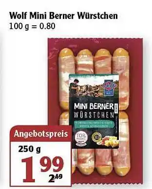 Globus Wolf Mini Berner Würstchen Angebot