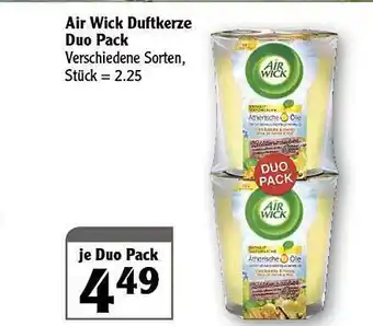 Globus Air Wich Duftkerze Duo Pack Angebot