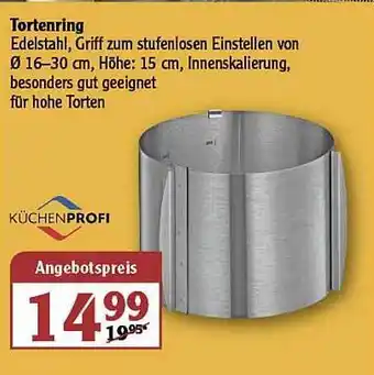 Globus Küchenprofi Tortenring Angebot