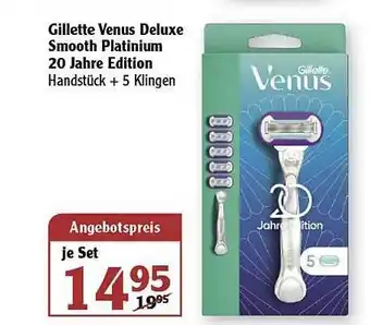 Globus Gilette Venus Deluxe Smooth Platinium 20 Jahre Edition Angebot