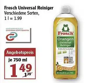 Globus Frosch Universal Reiniger Angebot