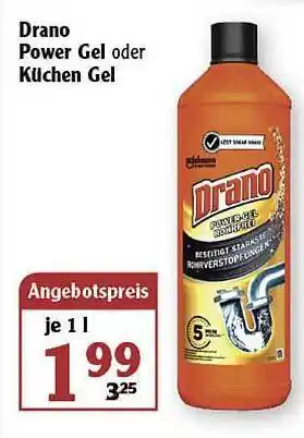 Globus Drano Power Gel Oder Küchen Gel Angebot