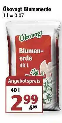 Globus ökovogt Blumenerde Angebot