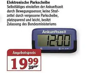 Globus Elektronische Parkscheibe Angebot