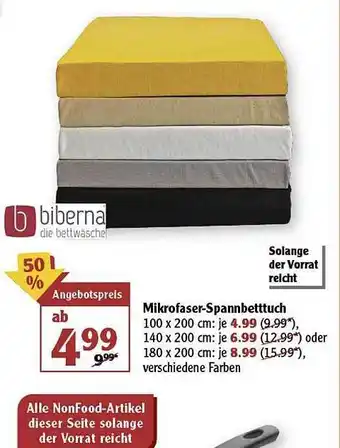 Globus Mikrofaser-spannbetttuch Angebot