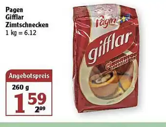 Globus Pagen Gifflar Zimtschnecken Angebot