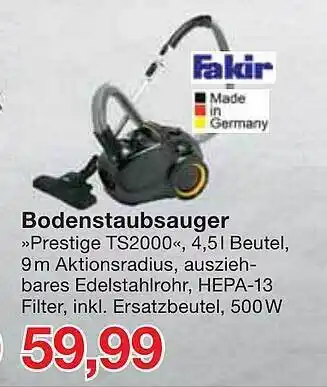 Jawoll Fakir Bodenstaubsauger Angebot