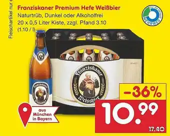 Netto Marken-Discount Franziskaner Premium Hefe Weißbier Angebot