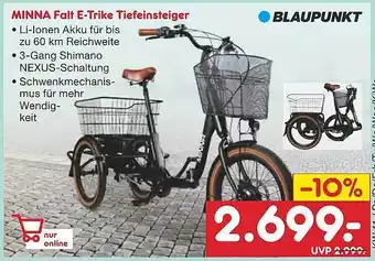 Netto Marken-Discount Minna Falt E-trike Tiefeinsteiger Blaupunkt Angebot