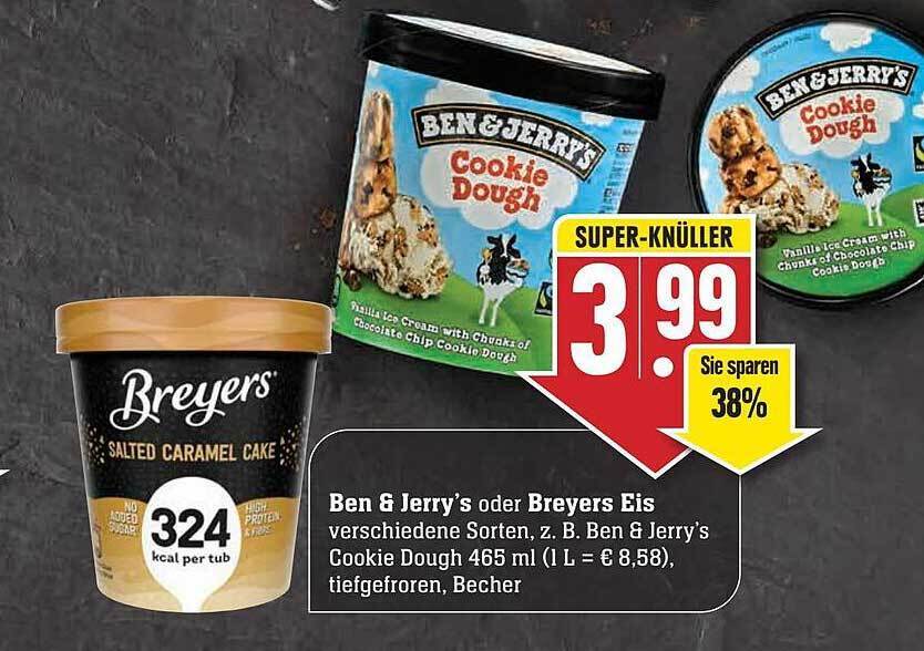Ben & Jerry's Oder Breyers Eis Angebot bei Edeka