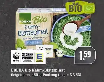 Edeka Edeka Bio Rahm-blattspinat Angebot