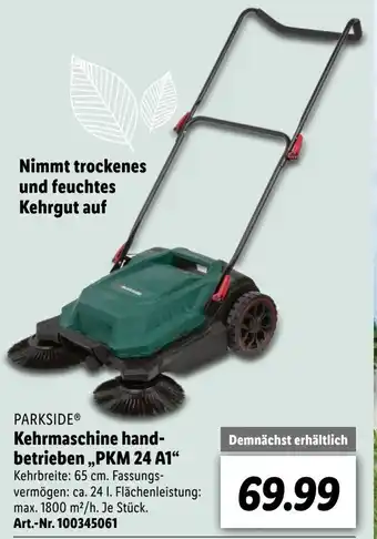 Lidl Parkside Kehrmaschine handbetrieben PKM 24 A1 Angebot