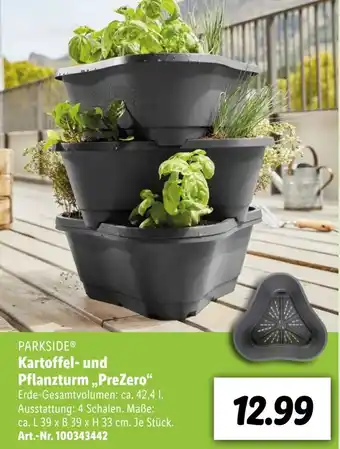 Lidl Parkside Kartoffel und Pflanzturm ,,PreZero" Angebot