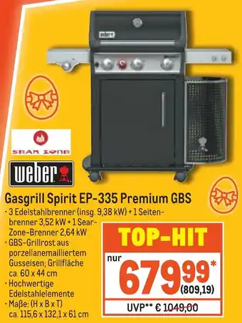 METRO Weber Gasgrill Spirit EP-335 Premium GBS Angebot