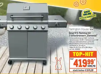 METRO Tarrington House Gasgrill 5 flammig mit 2 Seitenbrennern Glenwood Angebot