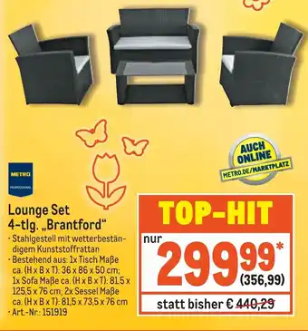 METRO Metro Professional Lounge Set 4-tlg. ,,Brantford" Angebot